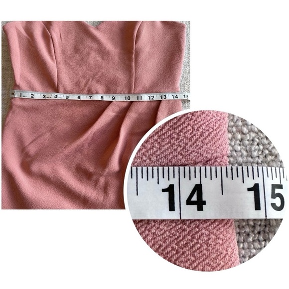 SHEIN Dusty Rose Strap Mini Dress Pink Stretch Textured Women’s Junior’s 8/10 - Picture 10 of 11